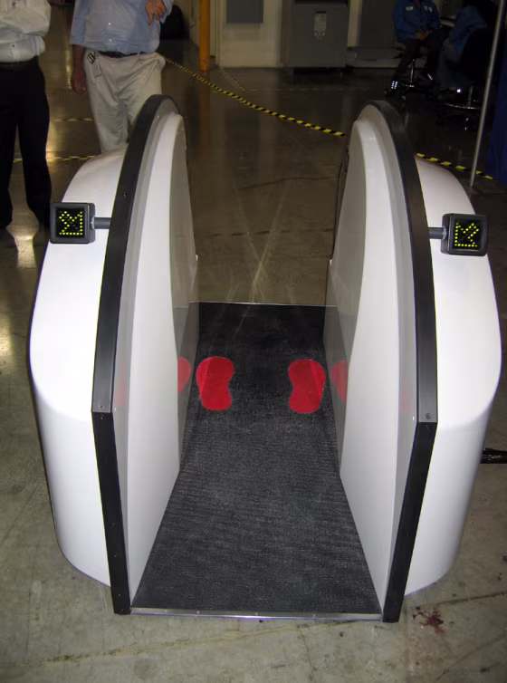 Shoe scanner technology, like the one shown here, could eliminate the need to remove shoes at security checkpoints.